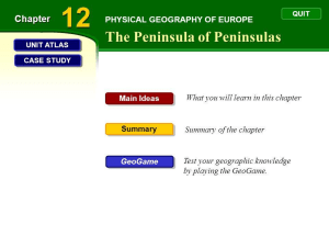 Ch 12 Peninsula of Peninsulas Review