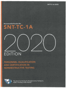 SNT TC 1A 2020 Personnel Qualification a