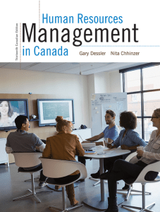 Human Resources Management in Canada Textbook