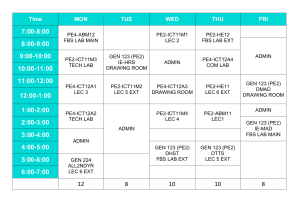 2ND SEM SCHED