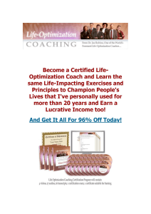 Joe Rubino's Life-Optimization Coaching Certification Program, Course FREE Download