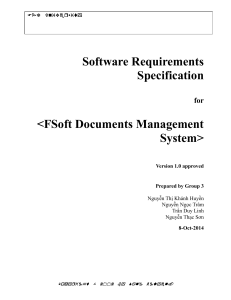 Software Requirements Specification for