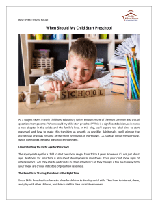 When Should My Child Start Preschool | Petite School House