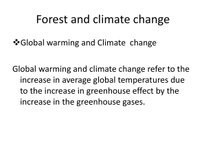 SLIDES IV Forest and climate change