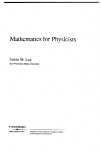 pdfcoffee.com susanlea-mathematics-for-physicists-pdf-free