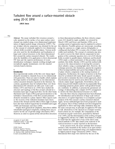 Turbulent flow around a surface-mounted obstacle using 2D-3C DPIV