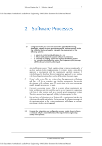 Software Engineering 10 Solutions Manual