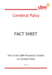 CBM Cerebral Palsy Prevention Toolkit EN