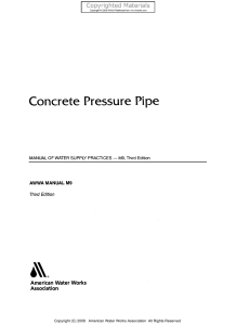 Concrete Pressure Pipe, (M 9)