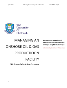 Managing an Onshore Oil and Gas Production Facility