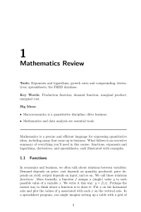 Math Review for macroeconomics
