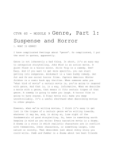 CTVR 40 Online - Genre Part 1  Suspense and Horror