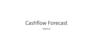 Cashflow Forecast