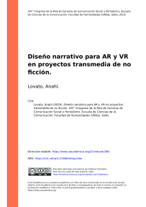 46 Diseño narrativo para AR y VR en proyectos transmedia de no ficción autor Lovato, Anahí