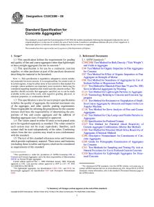 Concrete Aggregates Standard Specification C33/C33M