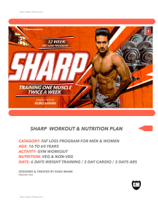 SHARP Workout and Nutrition Plan by Guru Mann
