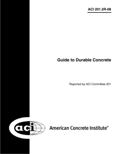 Guide to Durable Concrete: ACI 201.2R-08