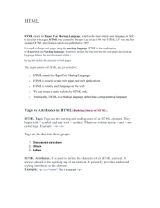 Introduction to HTML: Tags, Attributes, and Structure