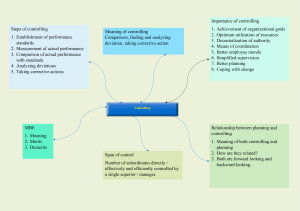 Mind map of controlling