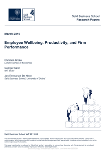 Employee productivity and performance