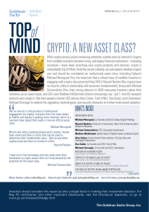 Top of Mind  Crypto  a new asset class 