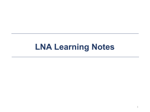 LNA Learning Notes
