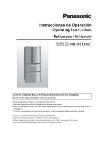 Manual Refrigeradora Panasonic nr-512yz