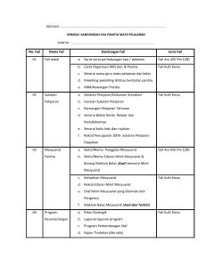 Senarai Kandungan Fail Panitia Mata Pelajaran