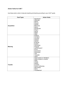 action verbs for a-m-t