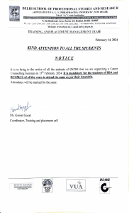 Career Counselling Seminar Notice