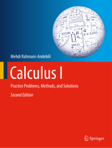 Mehdi Rahmani-Andebili - Calculus I  Practice Problems, Methods, and Solutions-Springer (2023)