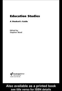 Education Studies A Student's Guid