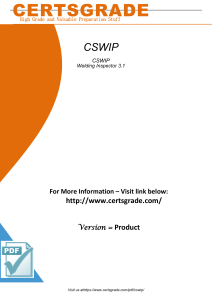 CSWIP Preparation Guides