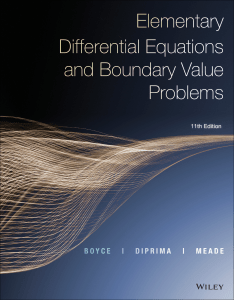 Elementary Differential Equations and Boundary Value Problems William E. Boyce Richard C. DiPrima etc. Z-Library