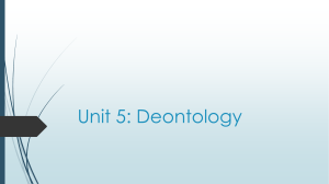 Unit 5-Deontology