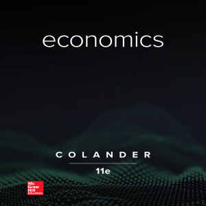 Economics 11th Edition by David Colander.