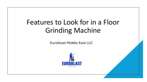 Features to Look for in a Floor Grinding Machine