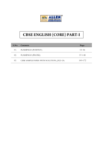 CBSE ENGLISH(CORE) Part - 1 ALLEN