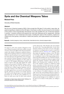 Syria and the Chemical Weapons