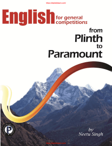 English~Plinth to Paramount by Neetu Singh