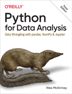 Python for Data Analysis 3E Wes McKinney