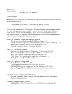 Mongols syllabus revised