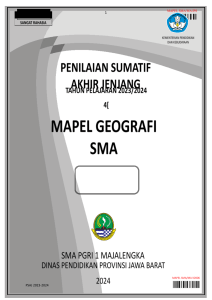 Soal Ujian Geografi SMA