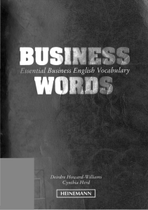 Business Words Essential Business English Vocabulary