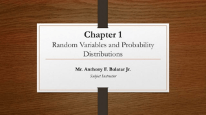 Random Variable and Probability Distribution Overview 