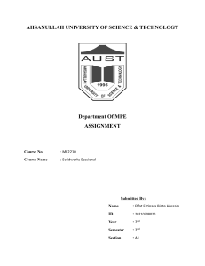 ME 2210 2D assignment 1