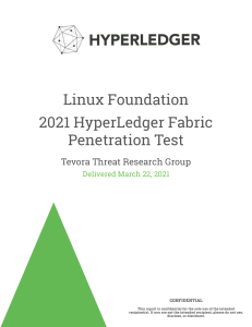 2021 HyperLedger Fabric Penetration Test v1.1