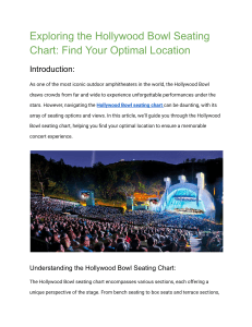 Exploring the Hollywood Bowl Seating Chart  Find Your Optimal Location