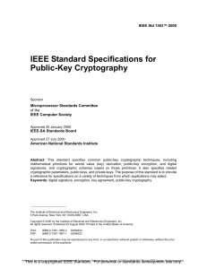 IEEE 1363-2000 IEEE Standard Specifications for