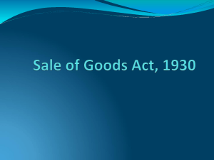 Unit-2-Sale of Goods Act-1930